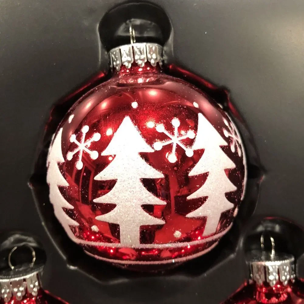 Kurt Adler Ornament Ball Glass Christmas Tree Vintage Snowflake Vintage Sparkle - Picture 13 of 15